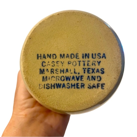 Crock Handmade in USA by Casey Pottery of Marshall, TX Fruit Motif Artist Signed - Picture 4 of 8